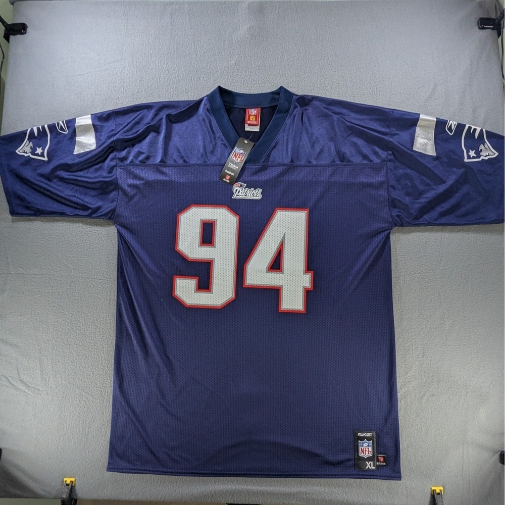 Reebok Mens Ty Warren New England Patriots NFL Jersey XL Blue 7075A 08